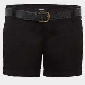 torrid Black Belted Twill Shorts